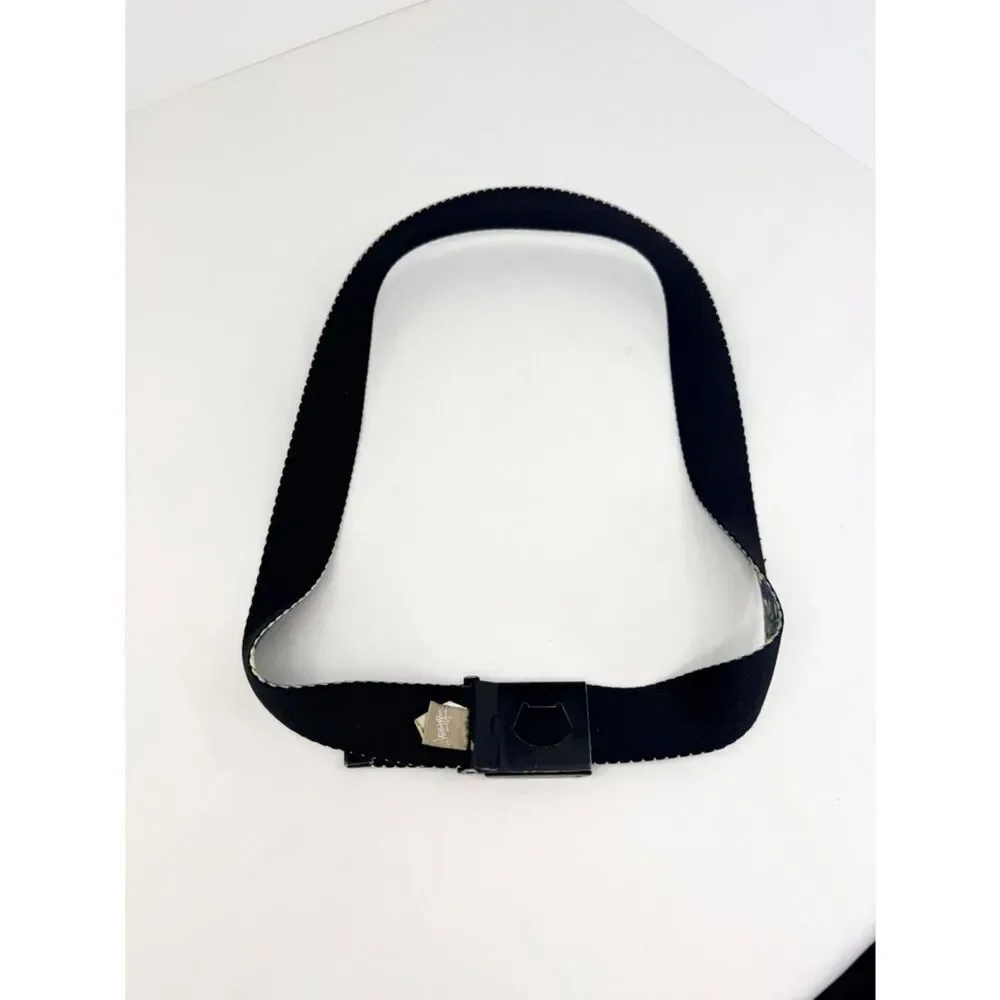Stussy Navy Blue Yellow Tropical Floral Adjustable Nylon Unisex Belt